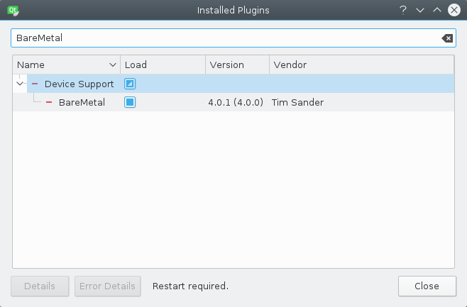 Enable BareMetal plugin